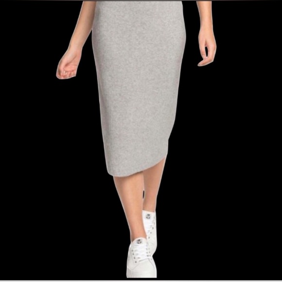 Roxy new with tags ribbed Solid Pencil Skirt size M grey - Picture 2 of 9
